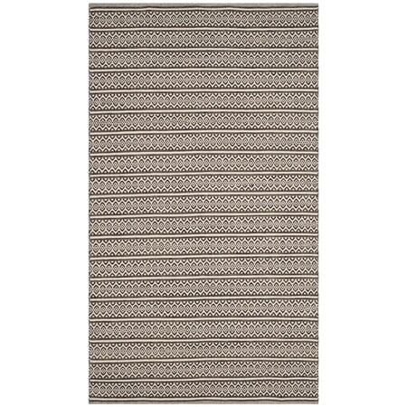 Safavieh Montauk Hand Woven Large Rectangular Area Rug, Ivory and Black - 9 x 12 ft. MTK341D-9